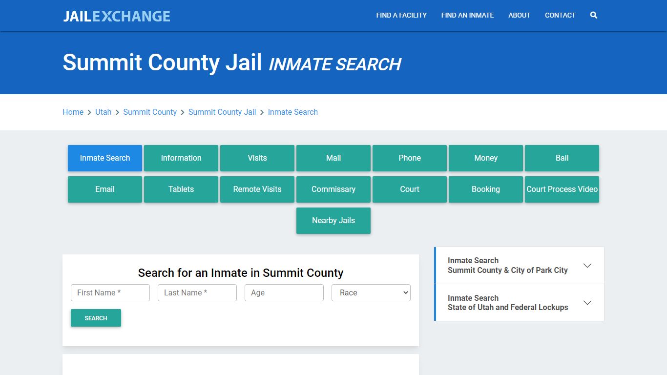 Summit County Jail, UT Inmate Search: Roster & Mugshots