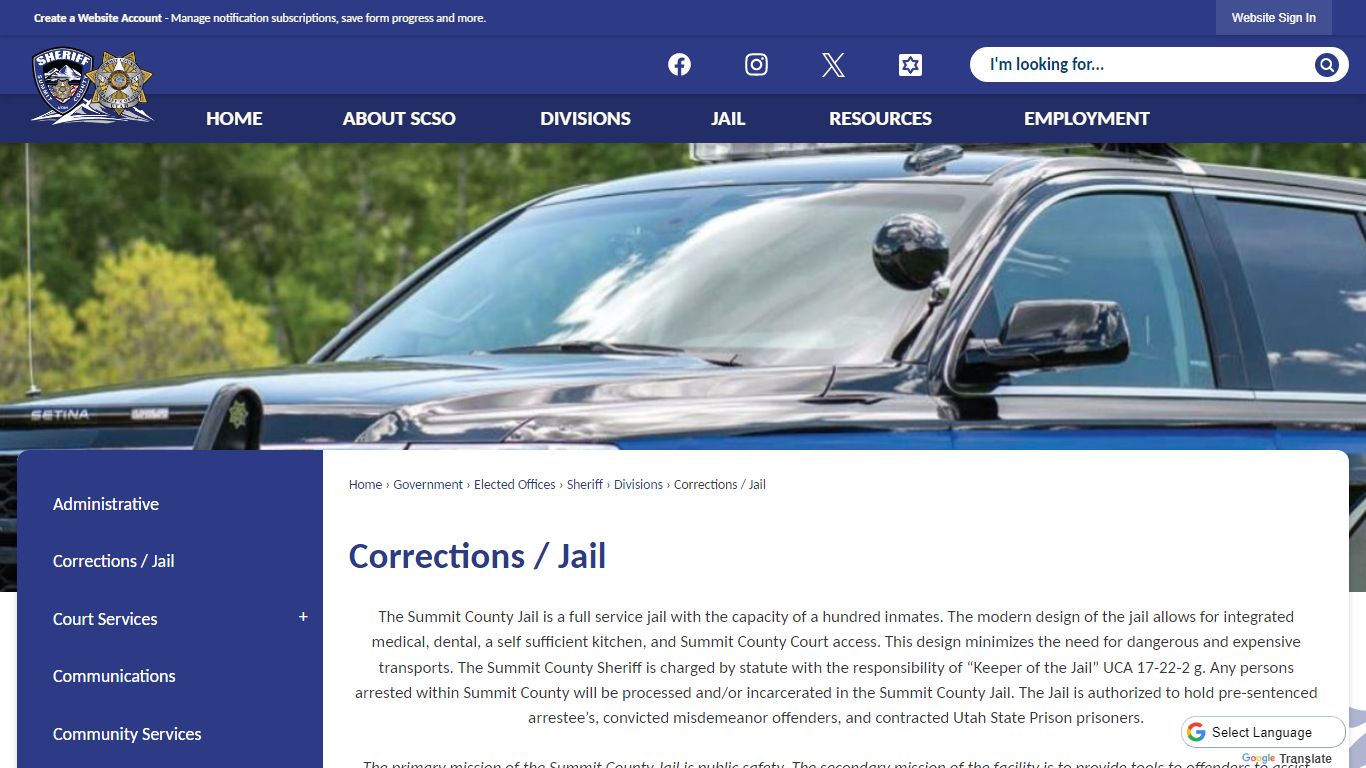 Corrections / Jail | Summit County, UT - Official Website